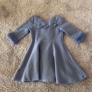 Janie and Jack Faux Fur Cuff Dress